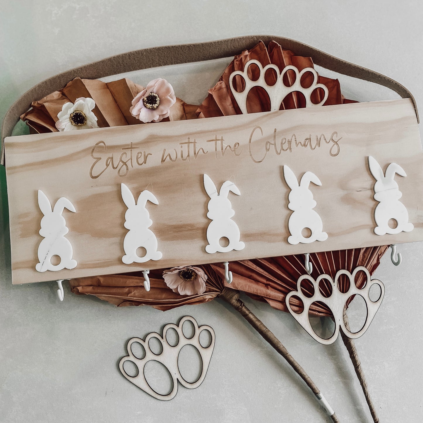 The Hanging Easter Bag Family Plaque