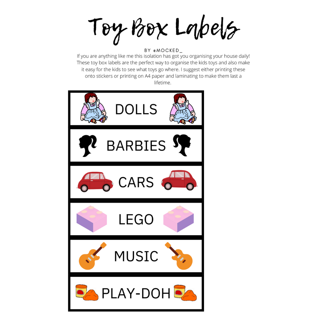 The Toy Box Labels