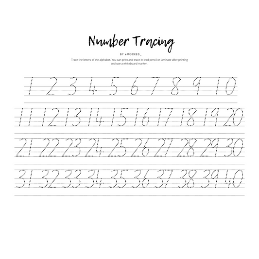 The Number Tracing Pack