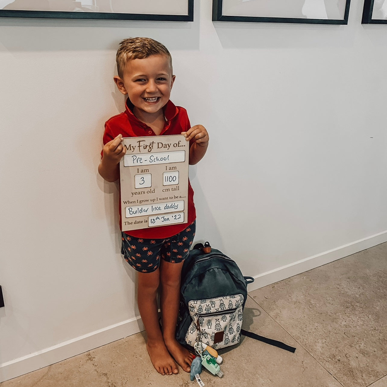 The First Day of School Board