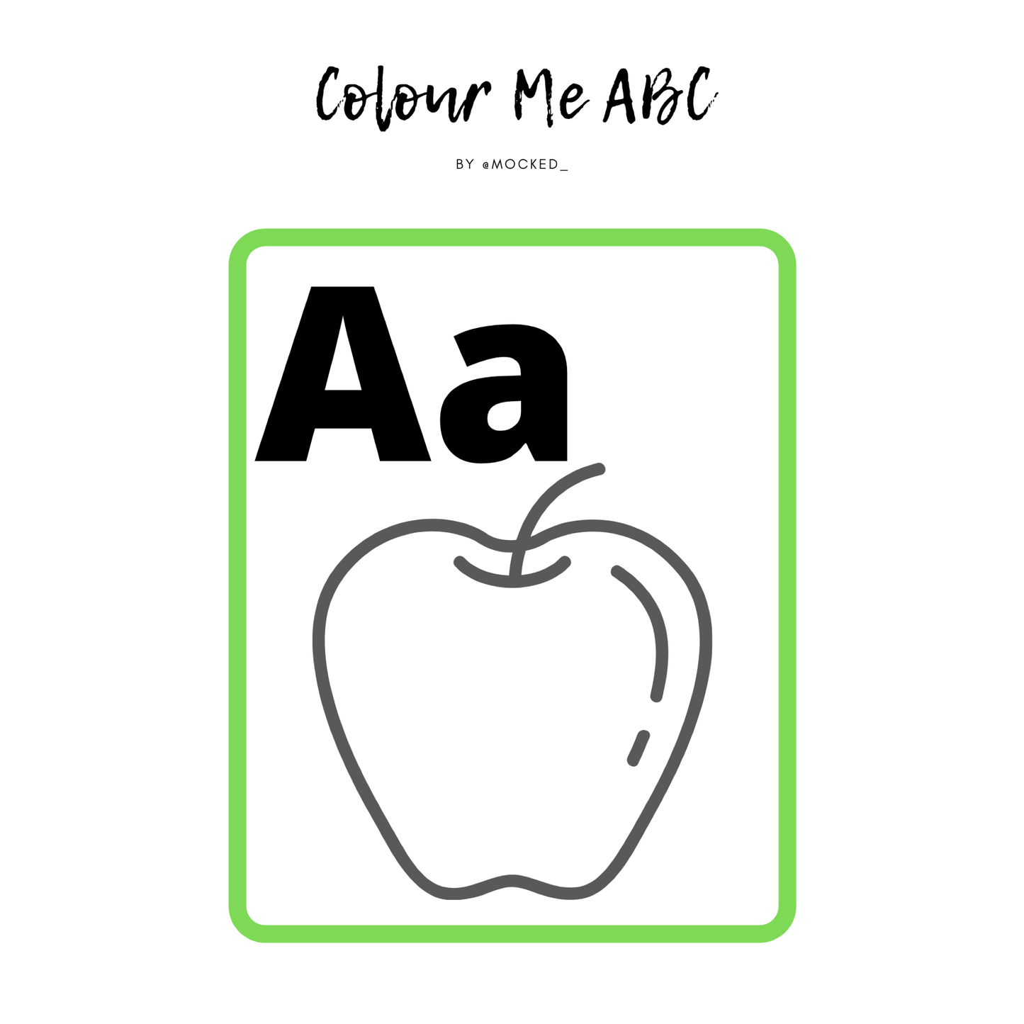 The ABC Colour Me Cards