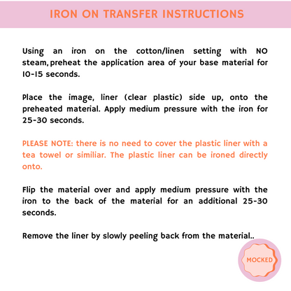 The Iron on Transfer