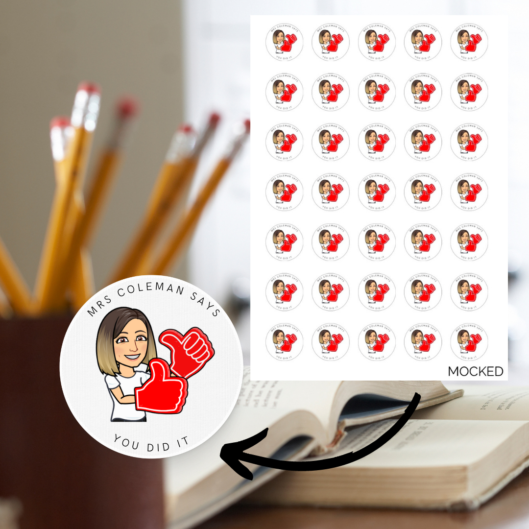 The Teacher Bitmoji Sticker – Mocked