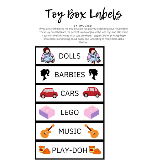 The Toy Box Labels