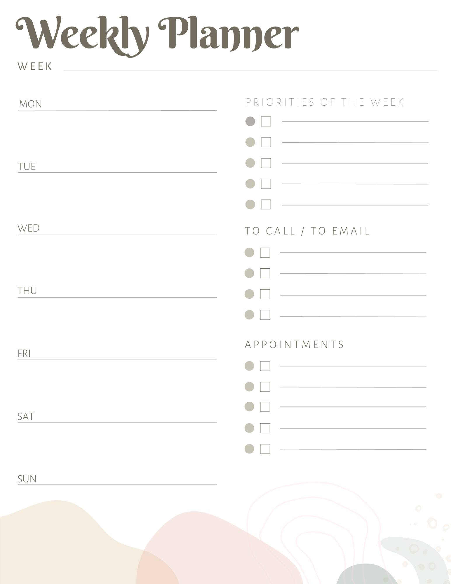 The Digital Weekly Planner Mocked The digital weekly planner mocked